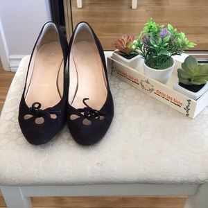 Christian Louboutin Purple Suede Wedges (Size 40)